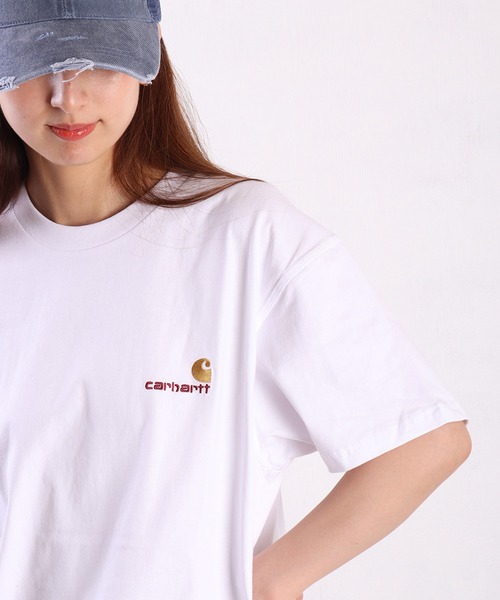 Carhartt WIP(カーハートダブリューアイピー)の「Carhartt WIP / カーハート ダブリューアイピー ワンポイントロゴ刺繍 半袖Tシャツ オーガニックコットン100%(Tシャツ/カットソー・メンズ・グリーン系その他/ホワイト/ブラック/チャコールグレー/グレー・M/L/XL/XXL/S)」の20枚目の写真