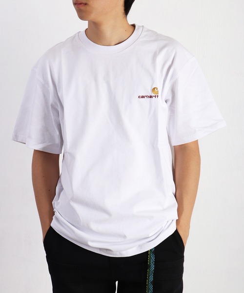 Carhartt WIP(カーハートダブリューアイピー)の「Carhartt WIP / カーハート ダブリューアイピー ワンポイントロゴ刺繍 半袖Tシャツ オーガニックコットン100%(Tシャツ/カットソー・メンズ・グリーン系その他/ホワイト/ブラック/チャコールグレー/グレー・M/L/XL/XXL/S)」の13枚目の写真
