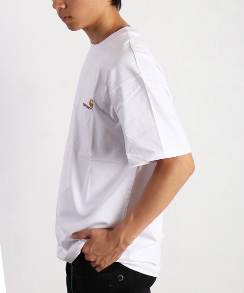 Carhartt WIP(カーハートダブリューアイピー)の「Carhartt WIP / カーハート ダブリューアイピー ワンポイントロゴ刺繍 半袖Tシャツ オーガニックコットン100%(Tシャツ/カットソー・メンズ・グリーン系その他/ホワイト/ブラック/チャコールグレー/グレー・M/L/XL/XXL/S)」の14枚目の写真