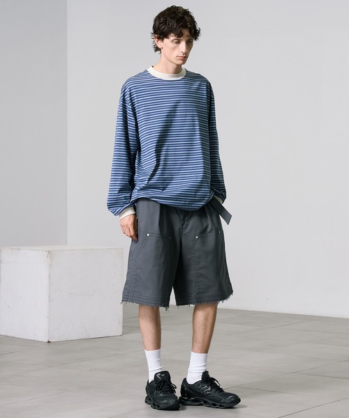 PUBLIC TOKYO(パブリックトウキョウ)の「SHIOTA BASIC ダブルニーショーツ(その他パンツ・メンズ・ダークグレー・2/1)」の5枚目の写真