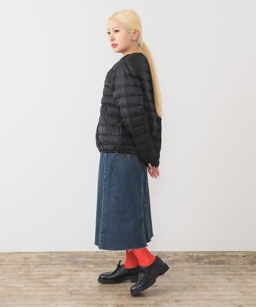 DANTON（ダントン）の「DANTON / INNER DOWN CREWNECK JACKET（ダウンジャケット/コート・レディース・ブラック・SMALL/MEDIUM）」の8枚目の写真