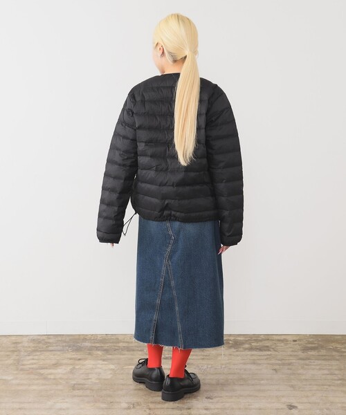 DANTON（ダントン）の「DANTON / INNER DOWN CREWNECK JACKET（ダウンジャケット/コート・レディース・ブラック・SMALL/MEDIUM）」の9枚目の写真