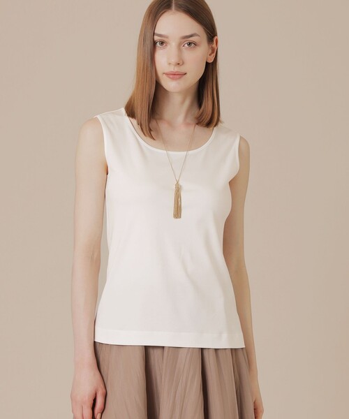 MACKINTOSH LONDON(マッキントッシュ ロンドン)の「【SUPER FINE LAB.】パウダーシュガーコットンタンクトップ(タンクトップ・レディース・ブラック/ホワイト・38)」の2枚目の写真