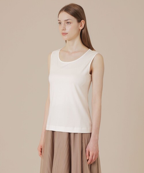 MACKINTOSH LONDON(マッキントッシュ ロンドン)の「【SUPER FINE LAB.】パウダーシュガーコットンタンクトップ(タンクトップ・レディース・ブラック/ホワイト・38)」の7枚目の写真