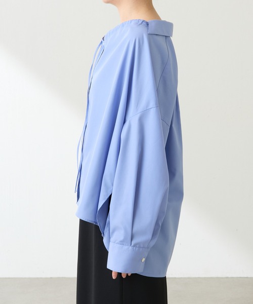 COLLAGE GALLARDAGALANTE（コラージュガリャルダガランテ）の「【OT】襟ギャザーシャツ（シャツ/ブラウス・レディース・ネイビー/ベージュ/ブルー・FREE）」の12枚目の写真