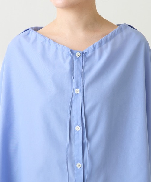 COLLAGE GALLARDAGALANTE（コラージュガリャルダガランテ）の「【OT】襟ギャザーシャツ（シャツ/ブラウス・レディース・ネイビー/ベージュ/ブルー・FREE）」の10枚目の写真