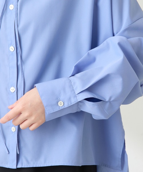 COLLAGE GALLARDAGALANTE（コラージュガリャルダガランテ）の「【OT】襟ギャザーシャツ（シャツ/ブラウス・レディース・ネイビー/ベージュ/ブルー・FREE）」の9枚目の写真