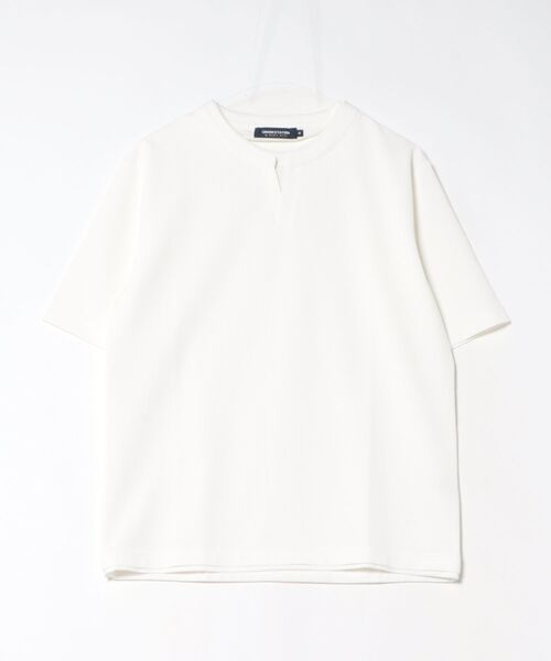 UNION STATION（ユニオンステーション）の「ふくれJQDフェイクレイヤードキーネックT（Tシャツ/カットソー・メンズ・ブルー/グレー/ホワイト・M/L/LL）」の2枚目の写真