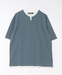 UNION STATION | ふくれJQDフェイクレイヤードキーネックT(Tシャツ/カットソー)