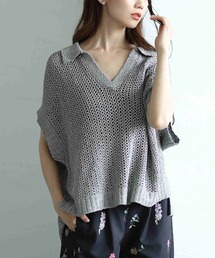 Sawa a la mode | スキッパードルマンサマーメッシュニット(ニット/セーター)
