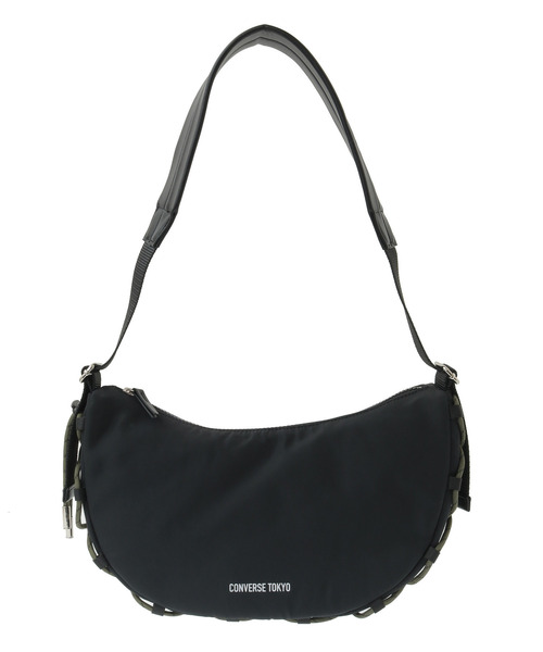 CONVERSE TOKYO(コンバーストウキョウ)の「LACE-UP CORD MOON SHOULDER BAG(ショルダーバッグ・レディース・ブラウン/カーキ/ブラック・FREE)」の2枚目の写真