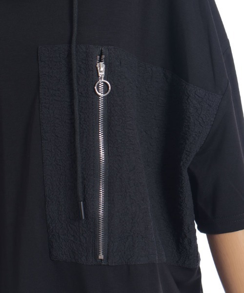 axes femme（アクシーズファム）の「異素材切替パーカー（Tシャツ/カットソー・レディース・ホワイト/ブラック・FREE）」の13枚目の写真