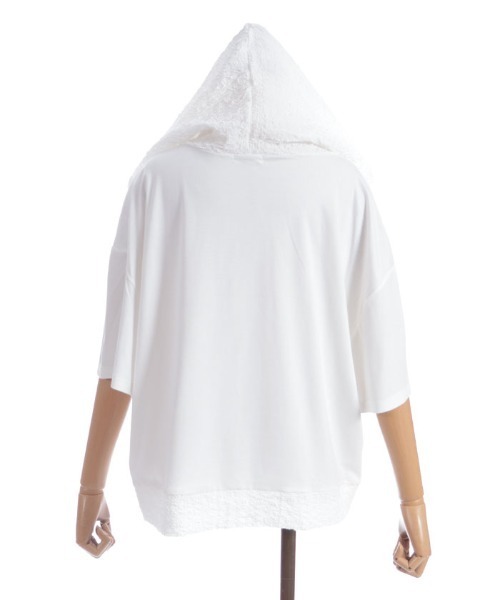 axes femme（アクシーズファム）の「異素材切替パーカー（Tシャツ/カットソー・レディース・ホワイト/ブラック・FREE）」の22枚目の写真