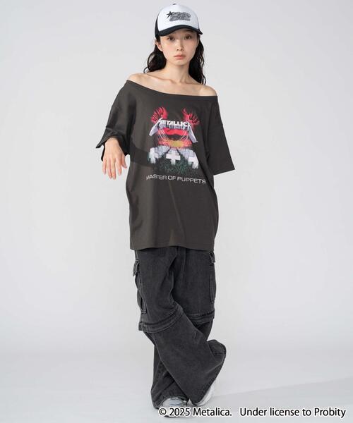 WEGO(ウィゴー)の「∴WEGO/Metallica別注オフショルビッグT(Tシャツ/カットソー・レディース・その他3/その他1/その他4/その他2・FREE)」の6枚目の写真