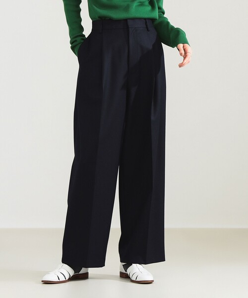 セール】AK+1 / 1タック ウール ワイドパンツ（その他パンツ）｜Demi