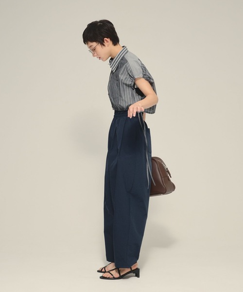 eL(エル)の「【eL】Patch Work Stripe Shirts/580111(ベスト・レディース・ブルー系その他/ブラック系その他・FREE)」の4枚目の写真