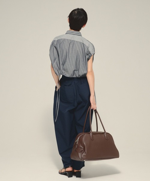 ベスト ジレ 「eL」Patch Work Stripe Shirts/580111 レディース eL（エル）の「【eL】Patch Work Stripe Shirts/580111（ベスト