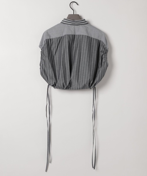 ベスト ジレ 「eL」Patch Work Stripe Shirts/580111 レディース eL（エル）の「【eL】Patch Work Stripe Shirts/580111（ベスト