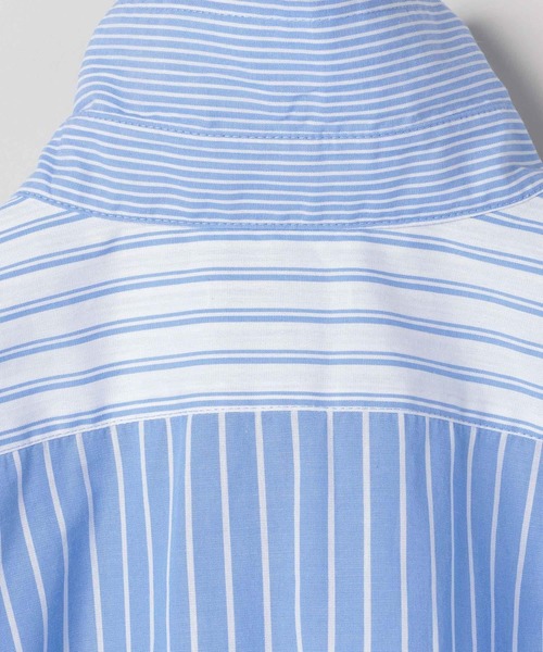 ベスト ジレ 「eL」Patch Work Stripe Shirts/580111 レディース eL（エル）の「【eL】Patch Work Stripe Shirts/580111（ベスト