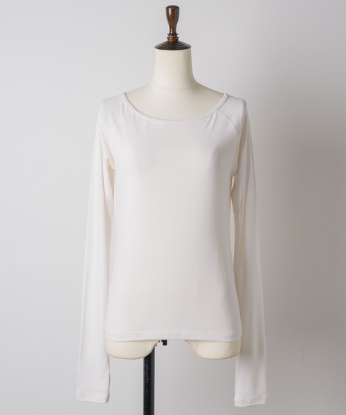 room153(ルームイチゴサン)の「ベーシックロングスリーブTOPS(Tシャツ/カットソー・レディース・ホワイト/ブラック/チャコールグレー/ミント・FREE)」の19枚目の写真