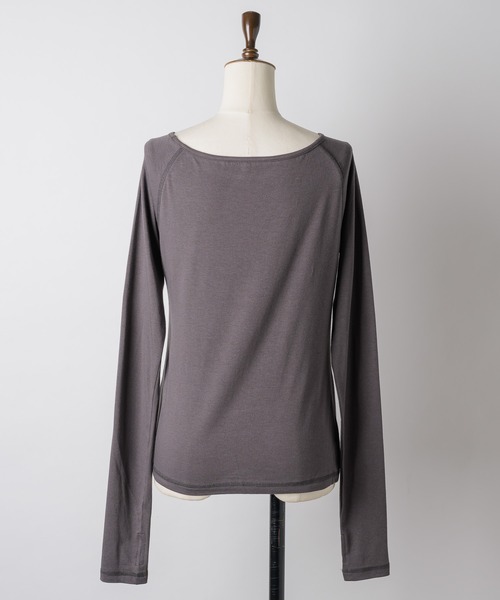 room153(ルームイチゴサン)の「ベーシックロングスリーブTOPS(Tシャツ/カットソー・レディース・ホワイト/ブラック/チャコールグレー/ミント・FREE)」の22枚目の写真