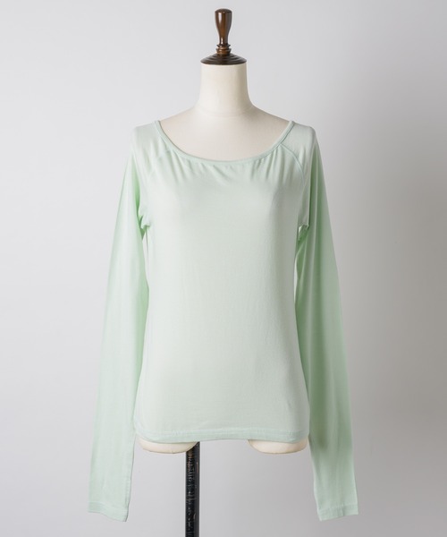 room153(ルームイチゴサン)の「ベーシックロングスリーブTOPS(Tシャツ/カットソー・レディース・ホワイト/ブラック/チャコールグレー/ミント・FREE)」の18枚目の写真