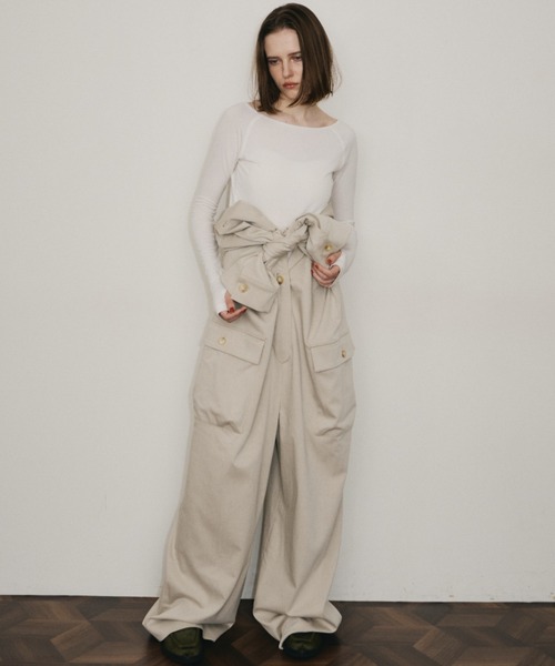 room153(ルームイチゴサン)の「ベーシックロングスリーブTOPS(Tシャツ/カットソー・レディース・ホワイト/ブラック/チャコールグレー/ミント・FREE)」の13枚目の写真