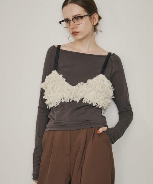 room153(ルームイチゴサン)の「ベーシックロングスリーブTOPS(Tシャツ/カットソー・レディース・ホワイト/ブラック/チャコールグレー/ミント・FREE)」の7枚目の写真