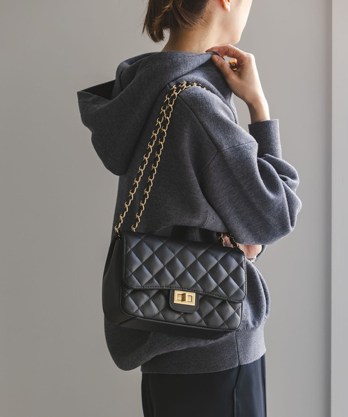 maison-vincent(メゾンヴァンサン)の「《追加16》Maison Vincent/メゾンヴァンサン チェーンバッグ(ショルダーバッグ・レディース・ベージュ/ブラック・FREE)」の2枚目の写真