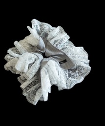 Carmelo | Big lace stripe chouchou(シュシュ)