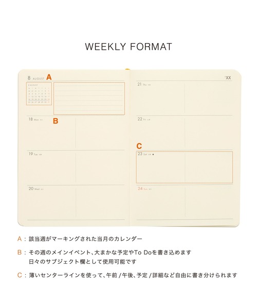 HIGHTIDE（ハイタイド）の「ハイタイド手帳2026 / レプレ / A6 週間ブロック / 2025年10月始まり / ウィークリースケジュール帳（手帳/メモ帳・レディース・ブルー系その他/グレー/ピンク/ブラウン/カーキ/ピンク系その他/ブルーグリーン/オレンジ系その他/ターコイズブルー/ラベンダー/ダークベージュ/イエロー/ネイビー/パープル・FREE）」の22枚目の写真