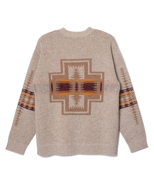 PENDLETON(ペンドルトン)の「PENDLETON/ペンドルトン シェットランドウール 5ゲージ クルーネックプルオーバー(ニット/セーター・メンズ・アイボリー/ブラック/タン・MEDIUM/LARGE)」の6枚目の写真
