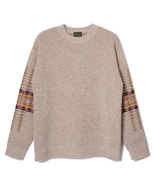 PENDLETON(ペンドルトン)の「PENDLETON/ペンドルトン シェットランドウール 5ゲージ クルーネックプルオーバー(ニット/セーター・メンズ・アイボリー/ブラック/タン・MEDIUM/LARGE)」の7枚目の写真