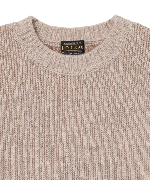 PENDLETON(ペンドルトン)の「PENDLETON/ペンドルトン シェットランドウール 5ゲージ クルーネックプルオーバー(ニット/セーター・メンズ・アイボリー/ブラック/タン・MEDIUM/LARGE)」の8枚目の写真