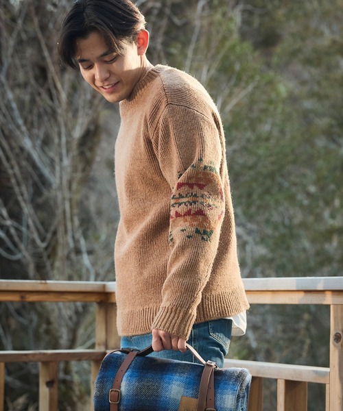 PENDLETON(ペンドルトン)の「PENDLETON/ペンドルトン シェットランドウール 5ゲージ クルーネックプルオーバー(ニット/セーター・メンズ・アイボリー/ブラック/タン・MEDIUM/LARGE)」の17枚目の写真