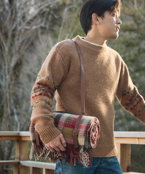 PENDLETON(ペンドルトン)の「PENDLETON/ペンドルトン シェットランドウール 5ゲージ クルーネックプルオーバー(ニット/セーター・メンズ・アイボリー/ブラック/タン・MEDIUM/LARGE)」の18枚目の写真