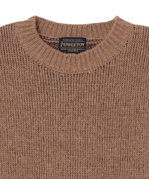 PENDLETON(ペンドルトン)の「PENDLETON/ペンドルトン シェットランドウール 5ゲージ クルーネックプルオーバー(ニット/セーター・メンズ・アイボリー/ブラック/タン・MEDIUM/LARGE)」の21枚目の写真