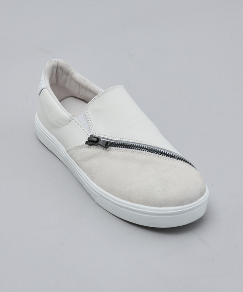 5351 POUR LES HOMMES（ゴーサンゴーイチプールオム）の「スイッチング ジップレザー スニーカー（スニーカー・メンズ・ブラック/ホワイト・44/43/42/41/40）」の4枚目の写真