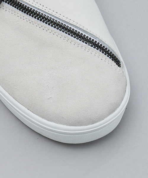 5351 POUR LES HOMMES（ゴーサンゴーイチプールオム）の「スイッチング ジップレザー スニーカー（スニーカー・メンズ・ブラック/ホワイト・44/43/42/41/40）」の7枚目の写真