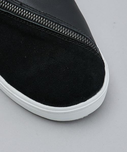 5351 POUR LES HOMMES（ゴーサンゴーイチプールオム）の「スイッチング ジップレザー スニーカー（スニーカー・メンズ・ブラック/ホワイト・44/43/42/41/40）」の9枚目の写真