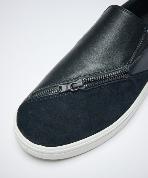 5351 POUR LES HOMMES（ゴーサンゴーイチプールオム）の「スイッチング ジップレザー スニーカー（スニーカー・メンズ・ブラック/ホワイト・44/43/42/41/40）」の10枚目の写真