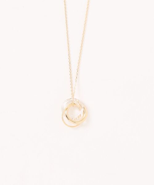 Q（キュー）の「異素材コンビネックレス（ネックレス・レディース・シルバー/ゴールド・ONESIZE）」の2枚目の写真
