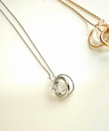 Q | 異素材コンビネックレス(ネックレス)