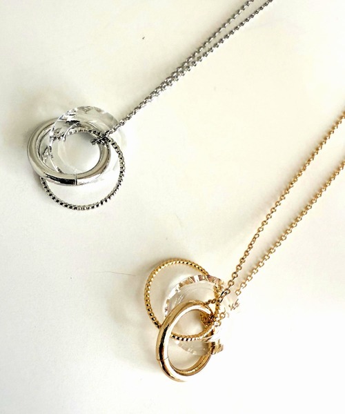 Q（キュー）の「異素材コンビネックレス（ネックレス・レディース・シルバー/ゴールド・ONESIZE）」の9枚目の写真