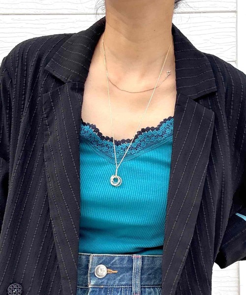 Q（キュー）の「異素材コンビネックレス（ネックレス・レディース・シルバー/ゴールド・ONESIZE）」の7枚目の写真