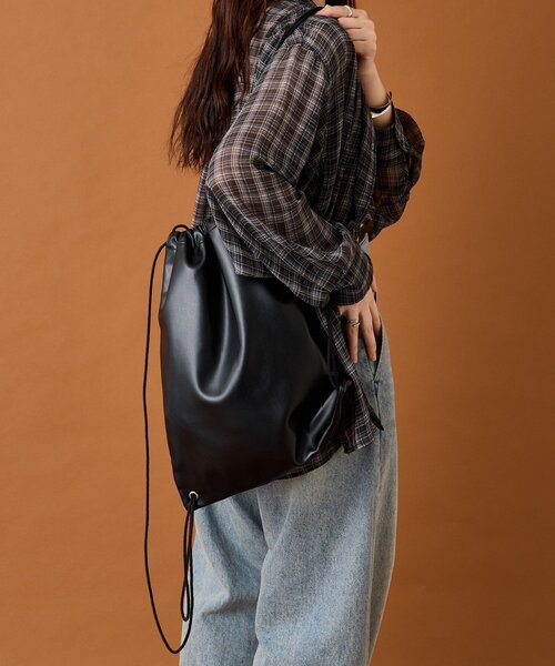 セール】フェイクレザーナップサック（バックパック/リュック