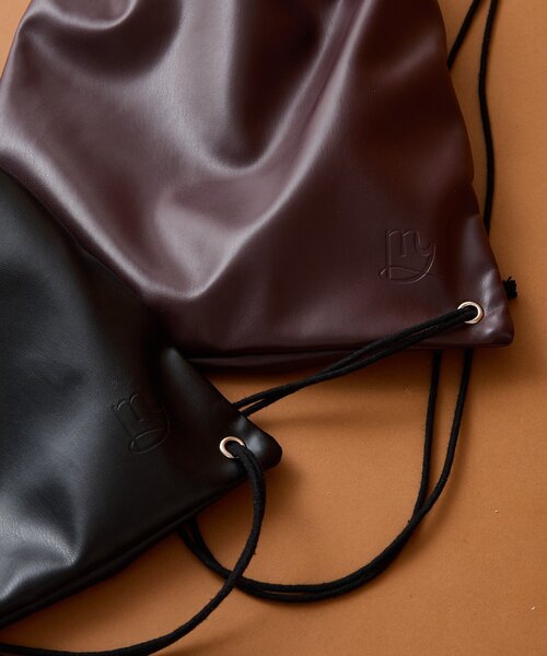 mystic（ミスティック）の「フェイクレザーナップサック（バックパック/リュック・レディース・ブラウン/ブラック・ONE SIZE）」の16枚目の写真