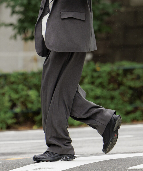 FREAK'S STORE（フリークスストア）の「限定展開 Urban Comfortable リラックスフィット ウールライク セットアップ /ジャケット/スラックス（テーラードジャケット・メンズ・ブラック/グレー/ブラウン・LARGE/MEDIUM/SMALL）」の12枚目の写真