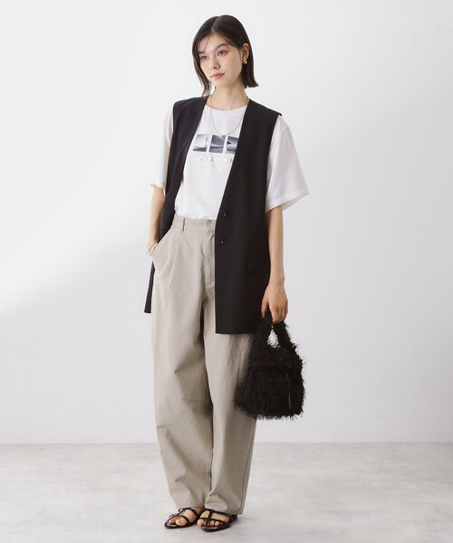 THE SHOP TK （ザ ショップ ティーケー ）の「フリンジボア巾着バッグ（ショルダーバッグ・レディース・オレンジ/ブラック・00）」の4枚目の写真