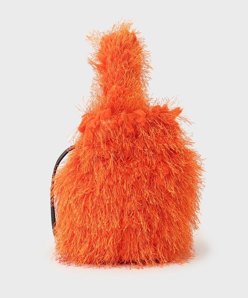 THE SHOP TK （ザ ショップ ティーケー ）の「フリンジボア巾着バッグ（ショルダーバッグ・レディース・オレンジ/ブラック・00）」の10枚目の写真